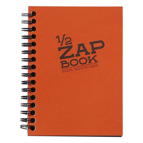 Carnet d'esquisse 1/2 Zap Book spiralé - A6 10.5 x 14.8 cm - 100 % recyclé