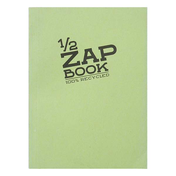 Carnet d'esquisse 1/2 Zap Book collé - A6 10.5 x 14.8 cm - 100 % recyclé