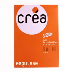 Papier dessin esquisse 100 g/m² A4 21 x 29.7 cm Bloc de 120 feuilles