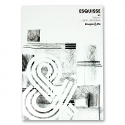 Papier dessin esquisse 100 g/m² A3 29.7 x 42 cm Bloc de 120 feuilles