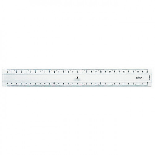 Règle transparente 2 Biseaux 30 cm
