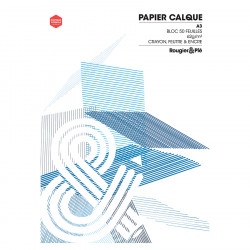 Papier calque 62 g/m² A3 29.7 x 42 cm Bloc de 50 feuilles