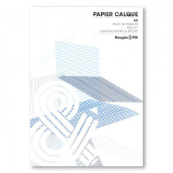 Papier calque 62 g/m² A4 21 x 29.7 cm Bloc de 50 feuilles