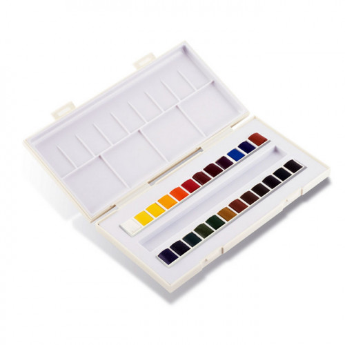 Peinture aquarelle Fine Boîte de 24 demi-godets