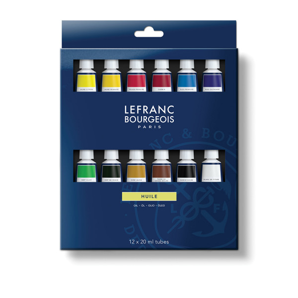 Peinture à l'huile fine 12 tubes de 20 ml