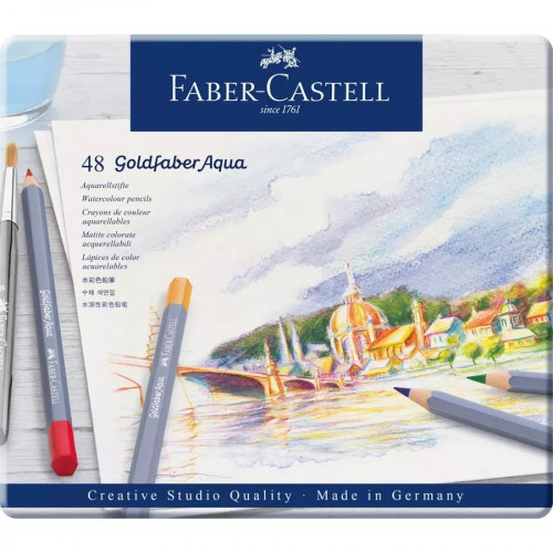 Crayon de couleur aquarellable GoldFaber - Boite de 48