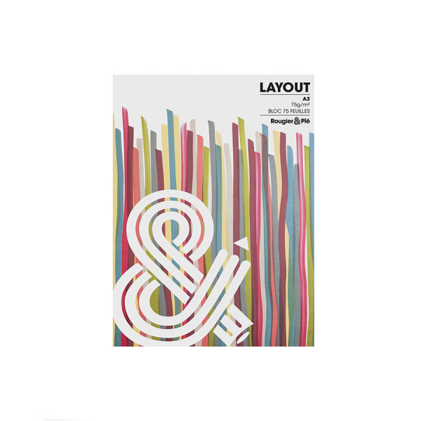 Papier Layout 75 g/m² A4 21 x 29.7 cm Bloc de 75 feuilles