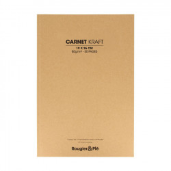 Papier Kraft 80 g/m² 19 x 26 cm Carnet de 50 feuilles