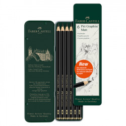 Crayon Pitt Graphite Matt Boîte de 6