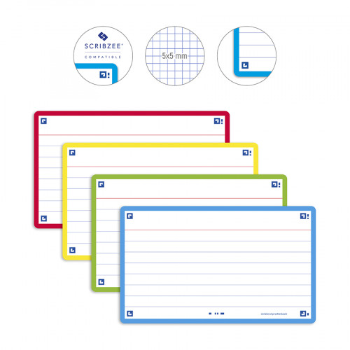 WACH AUF 300 Feuilles Cartes D'Index Lignées, Révision à Reliure Spirale Fiches  Bristol,Avec Couverture Transparente Fiche Cartonnée Revision pour Ecole,  Réunion Bureau, Notes (5 Couleurs) : : Fournitures de bureau