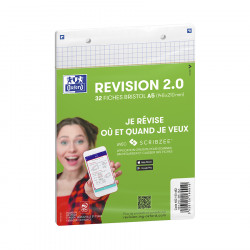 Fiche Bristol Révision 2.0 A5 14.8 x 21 cm 32 pcs Perforée Blanc