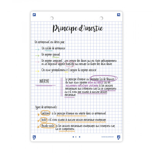 Fiche Bristol Révision 2.0 A5 14.8 x 21 cm 32 pcs Perforée Blanc