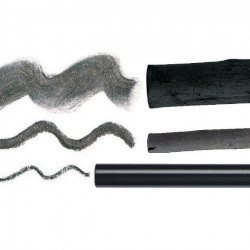 Fusain naturel Pitt 6-11 mm 6 pcs