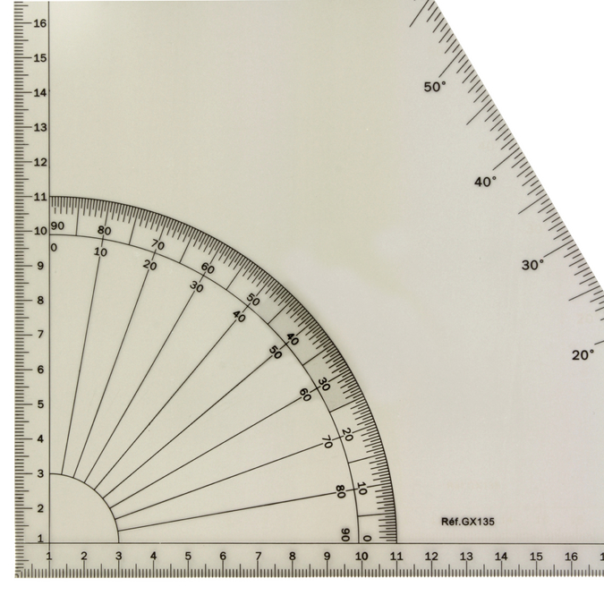 Equerre Mars, 45 degrés, hypoténuse : 200 mm - Staedtler