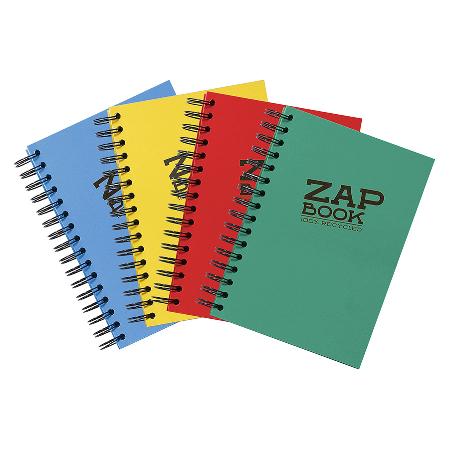 Carnet d'esquisse 1/2 Zap Book spiralé - A5 - Scrapmalin