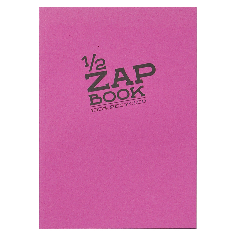 Carnet d'esquisse 1/2 Zap Book collé - A5 14.8 x 21 cm - 100 % recyclé