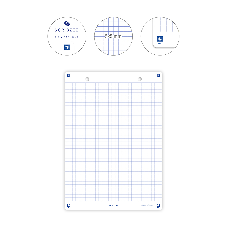 OXFORD Bloc de 30 fiches Bristol perforées blanches, format A5