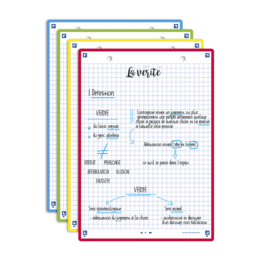 Paquet de 100 fiches bristol non perforées quadrillées 5x5 format 100 x 150  mm couleurs assorties (Bleu, jaune, rose, vert paste