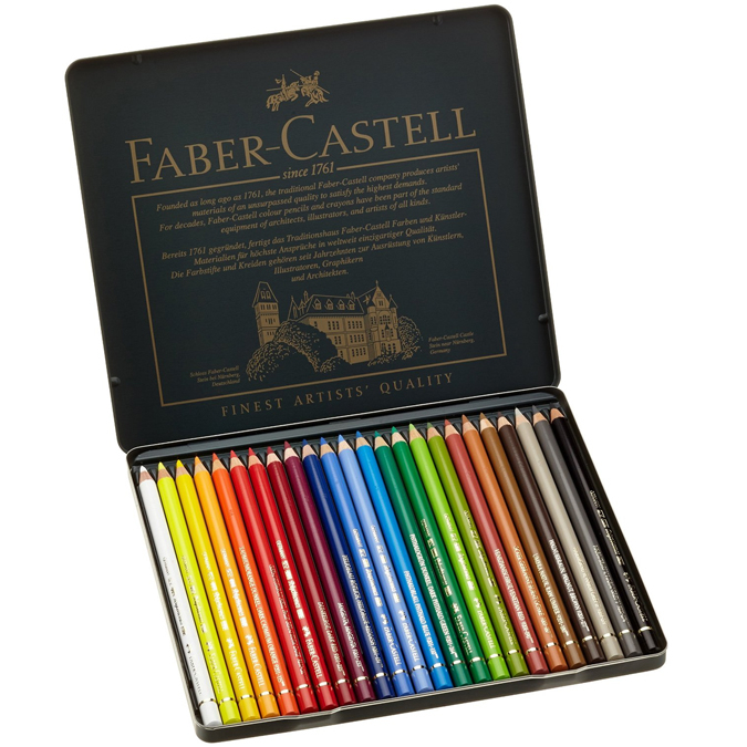 Crayon de couleur Polychromos Boîte de 24 - Scrapmalin