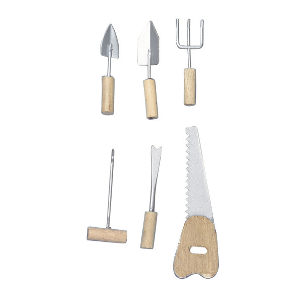 Outils miniatures Jardin et Bricolage 4 à 6.5 cm 6 pcs