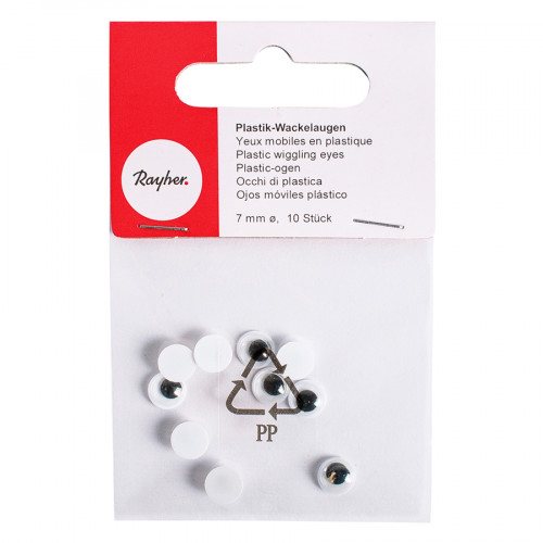 Yeux ronds mobiles ø 7 mm 10 pcs