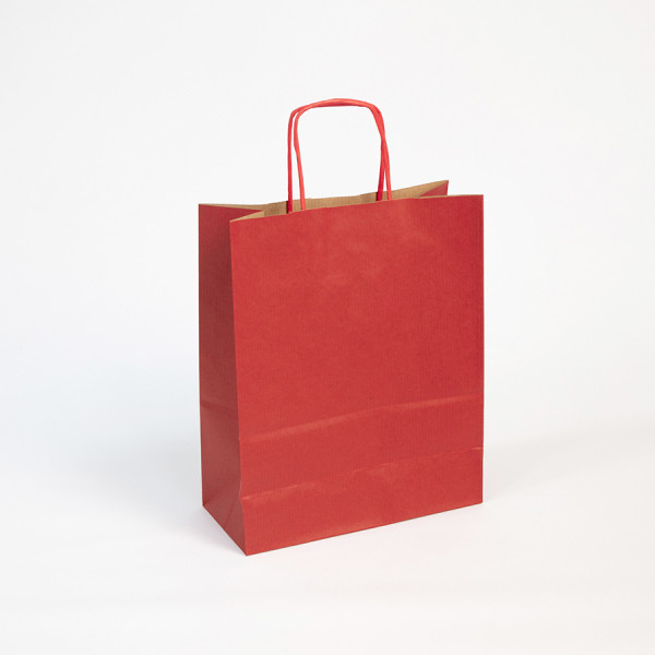 Sac en Kraft Vergé 110 g/m² 22 x 10 x 29 cm Rouge