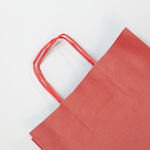 Sac en Kraft Vergé 110 g/m² 22 x 10 x 29 cm Rouge