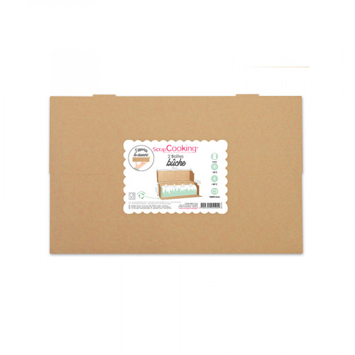 Boîte à cake et bûche en carton 35 x 11 x 11 cm 2 pcs