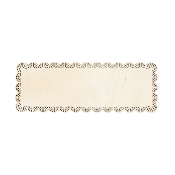 Plat à Gâteau en bois 36 x 13 cm Dentelle