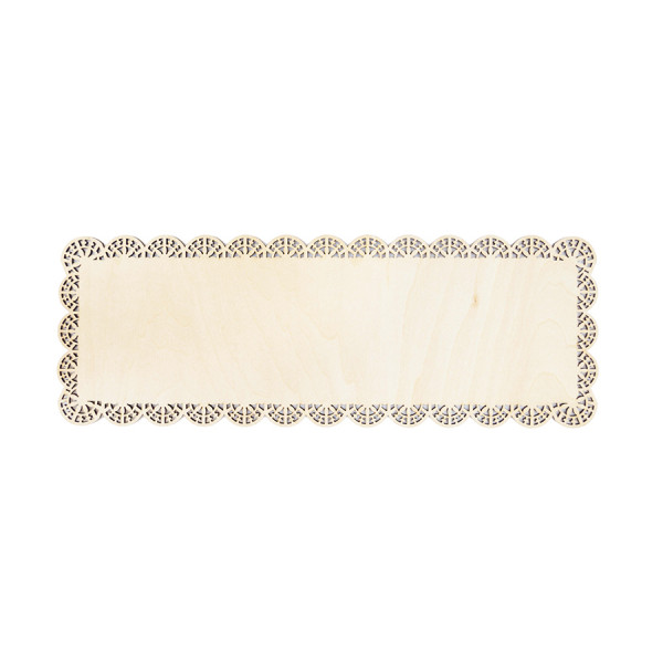 Plat à Gâteau en bois 36 x 13 cm Dentelle