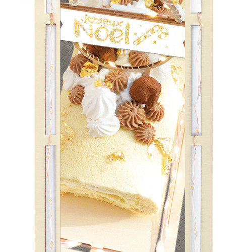 Plat à Gâteau Rectangle Lumineux en bois 13 x 40 cm à Led