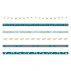 Ruban imprimé Washi Paper Splendid Christmas 6 x 1 m