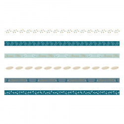 Ruban imprimé Washi Paper Splendid Christmas 6 x 1 m