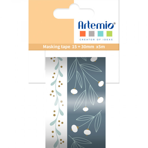 Ruban adhésif Masking Tape Splendid Christmas Bleu 2 pcs