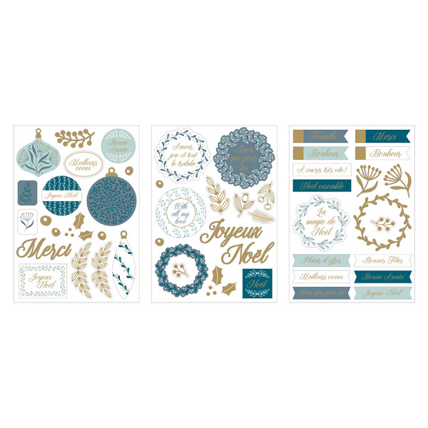 Autocollant cartonné Chipboard Splendid Christmas