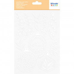 Autocollant pour fenêtre Splendid Christmas 12 pcs Blanc