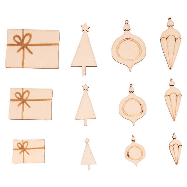 Motifs de Noël en bois Woodsy Christmas 27 pcs