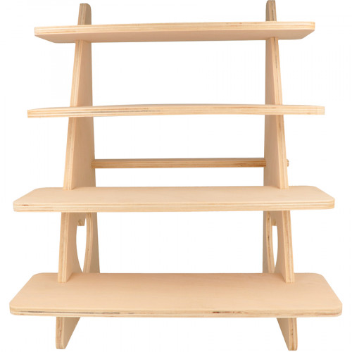 Présentoir en bois 4 étagères 35 x 18 x 12 cm