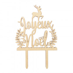 Décor de gâteau en bois Cake Topper Joyeux Noël