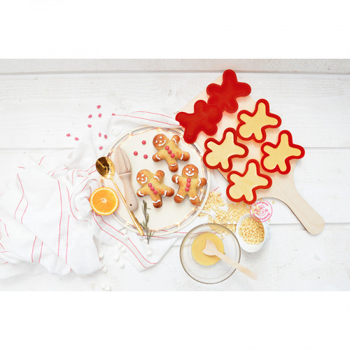 Moule en silicone Bonhomme en pain d'épices 9 x 11.7 cm 6 pcs