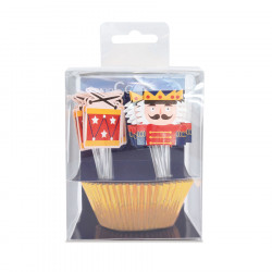 Caissettes et Cake toppers Casse-Noisette 24 pcs