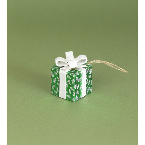Suspension Cadeau de Noël 4 x 4 x 5.5 cm
