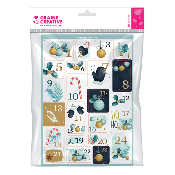 Stickers de l'Avent 24 pcs Chic