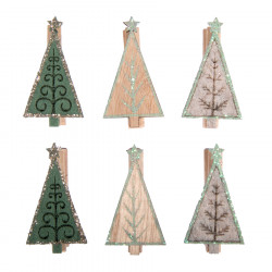 Sapin de Noël sur pince 5.2 cm 6 pcs