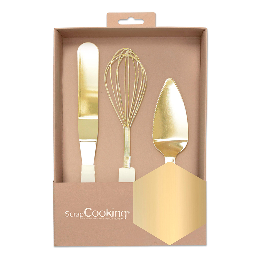 Coffret ustensiles pâtisserie pour enfants licorne : fouet, spatule,  emporte-pièce et moule - Scrapcooking