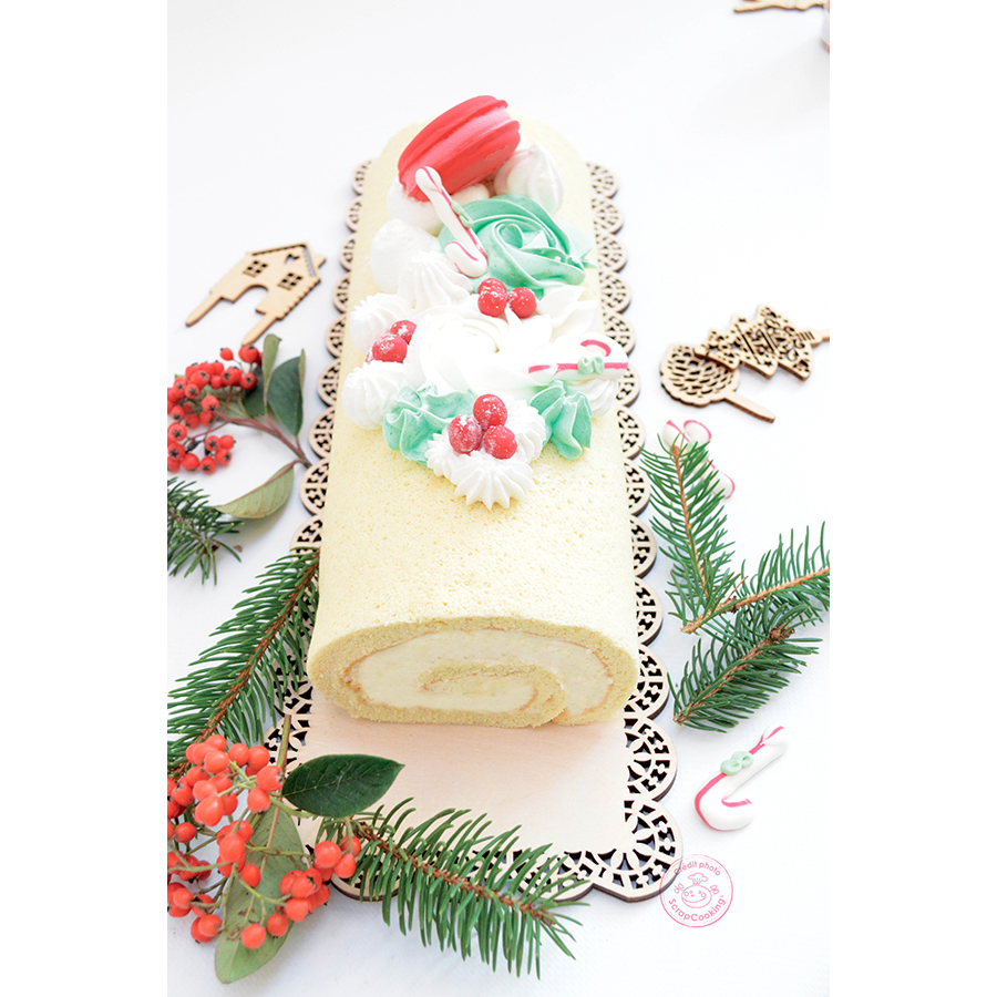 Tapis à génoise pour bûche - Semelle à bûche en silicone - Scrapcooking