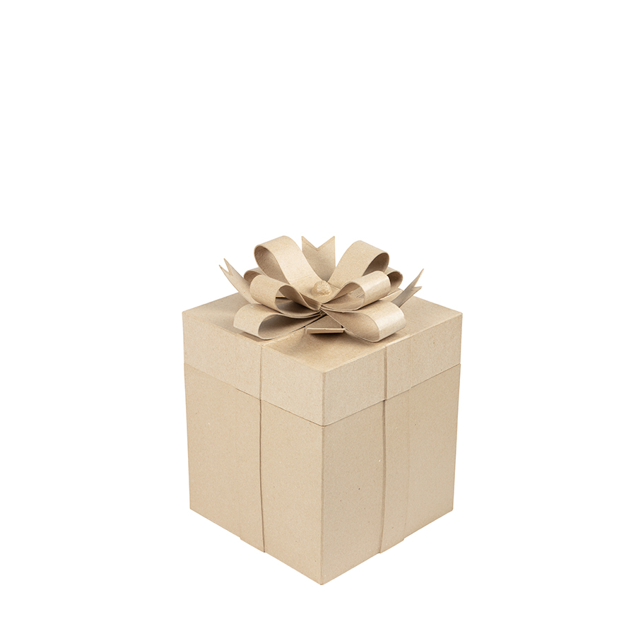 Boîte carton cadeau aimantée kraft naturel