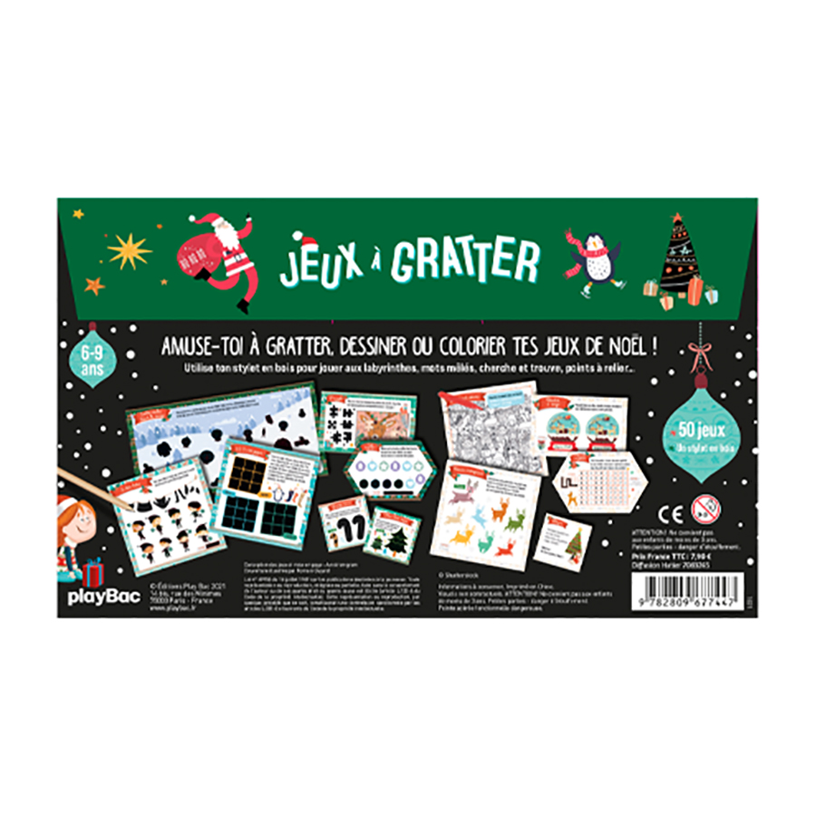 Pochette de Jeux à gratter Joyeux Noë - Scrapmalin