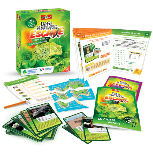 Défis Nature Escape Jeu de cartes Opération camouflage