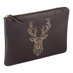 Pochette en cuir universelle 27 x 19 cm Forêt Noire Cerf